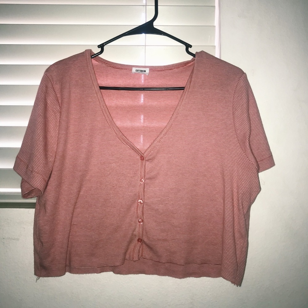 Crop Top Button Top